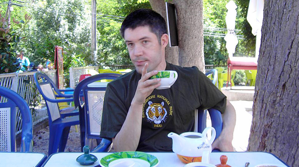 danny drinking a nice cup of tea